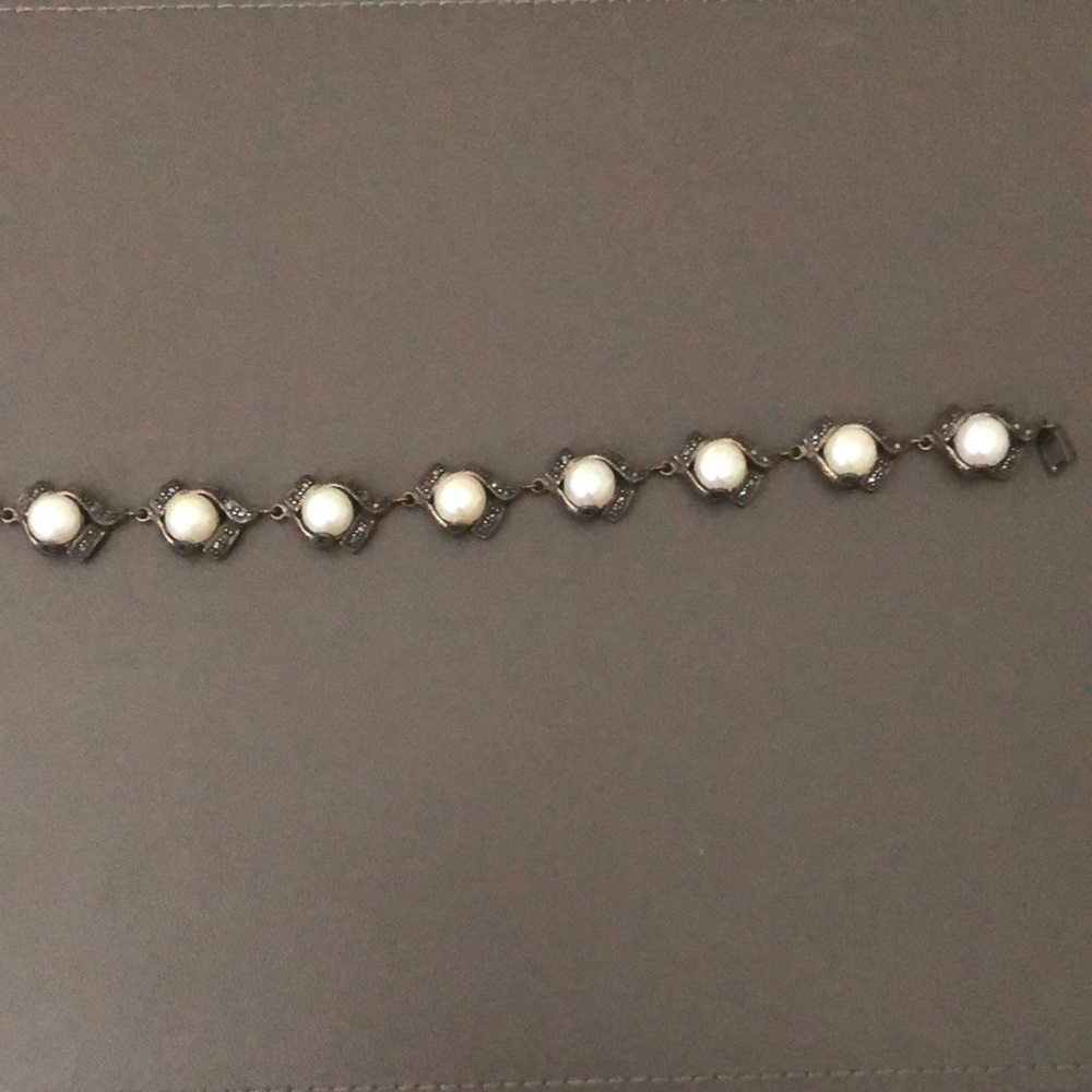 Vintage Pearl and Marcasite Bracelet
